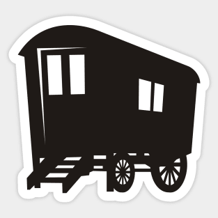 Gypsy Caravan Wagon Silhouette Sticker